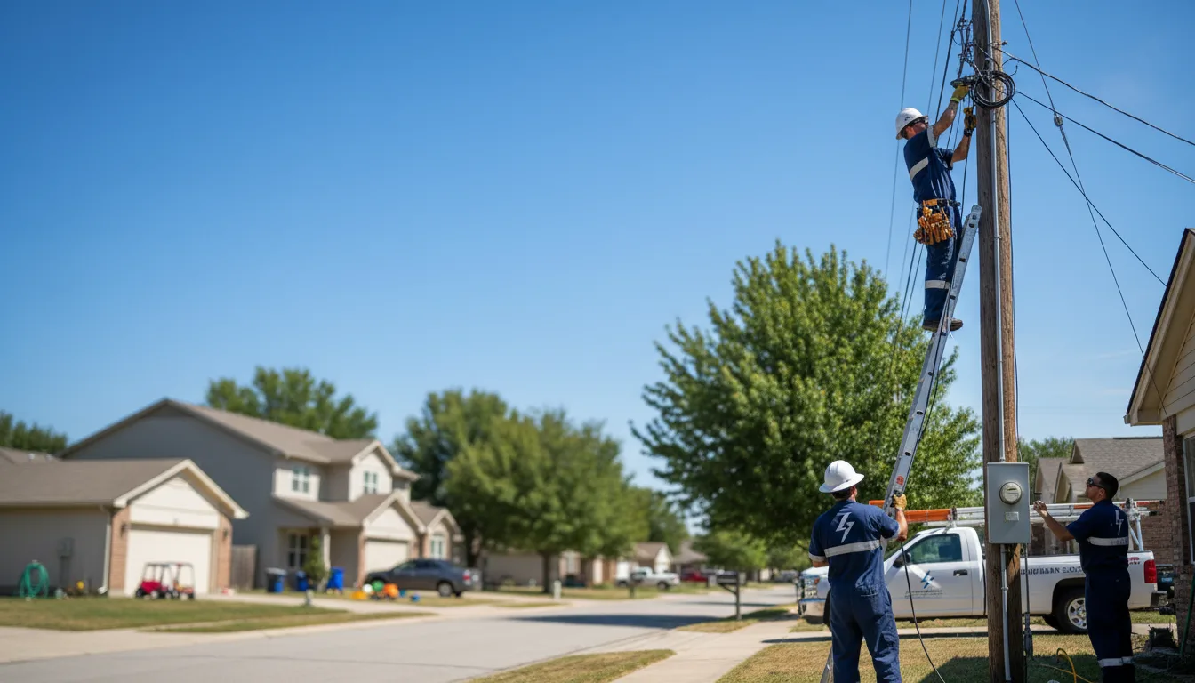 Residential electrician providing installation services in Winn, MI